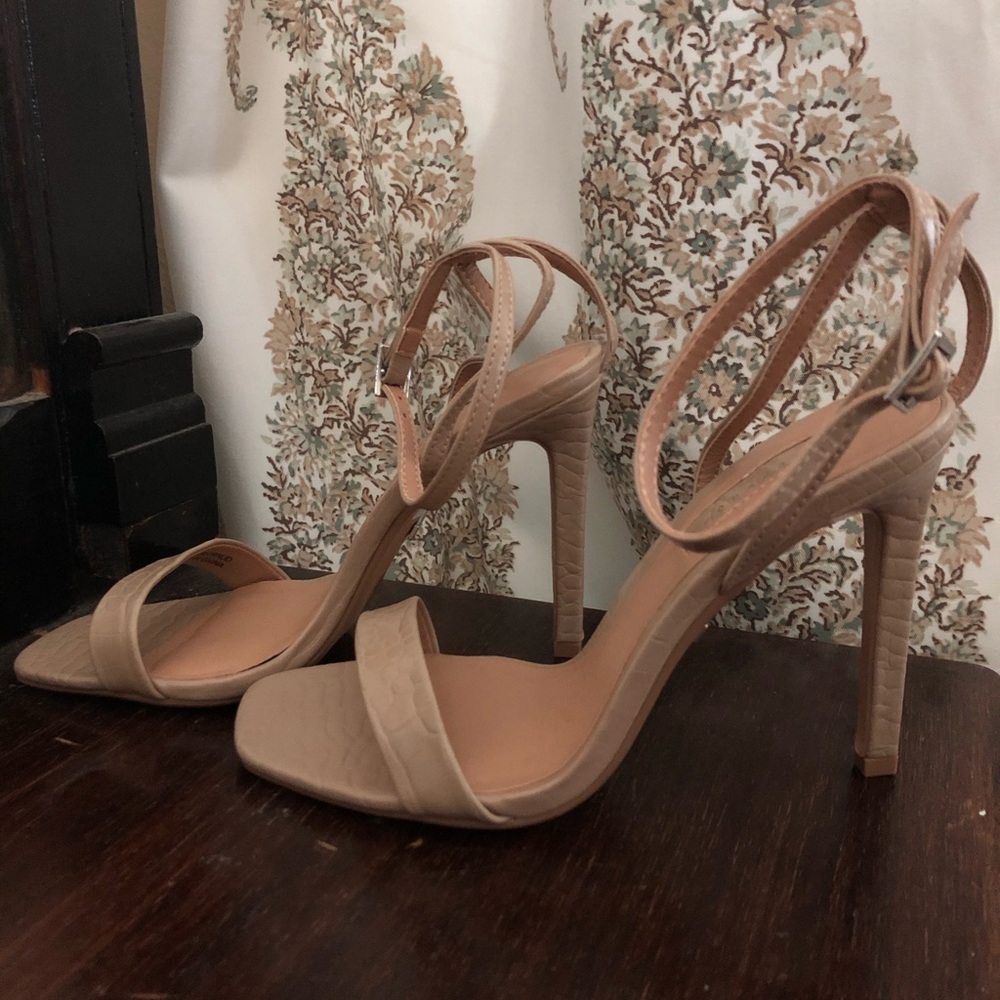 Topshop Nude Tan Sandal Stiletto Heel